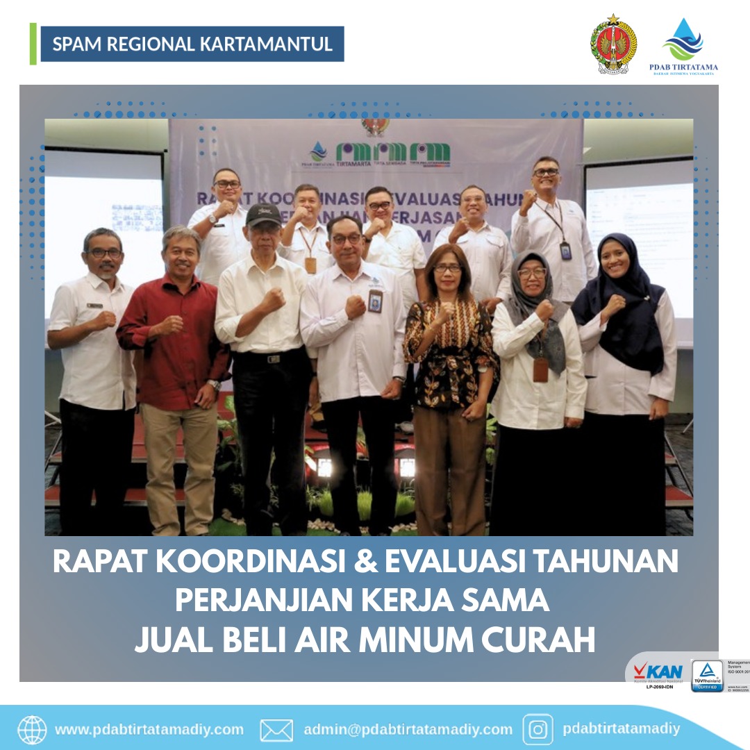  PDAB TIRTATAMA DIY GELAR RAPAT KOORDINASI DAN EVALUASI TAHUNAN PERJANJIAN KERJA SAMA JUAL BELI AIR MINUM CURAH